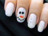 Nail art pupazzo di neve stilizzato Nail art pupazzo di neve stilizzato